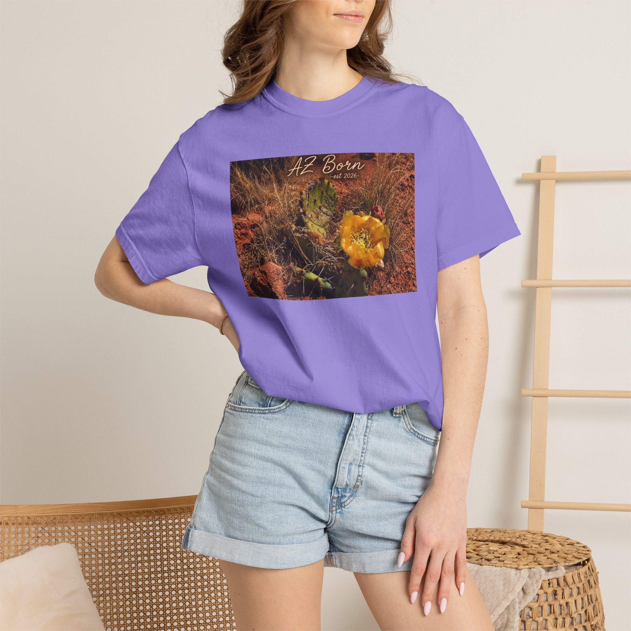 Cactus Bloom Tee — 'All Grown' Desert Floral Graphic T-Shirt