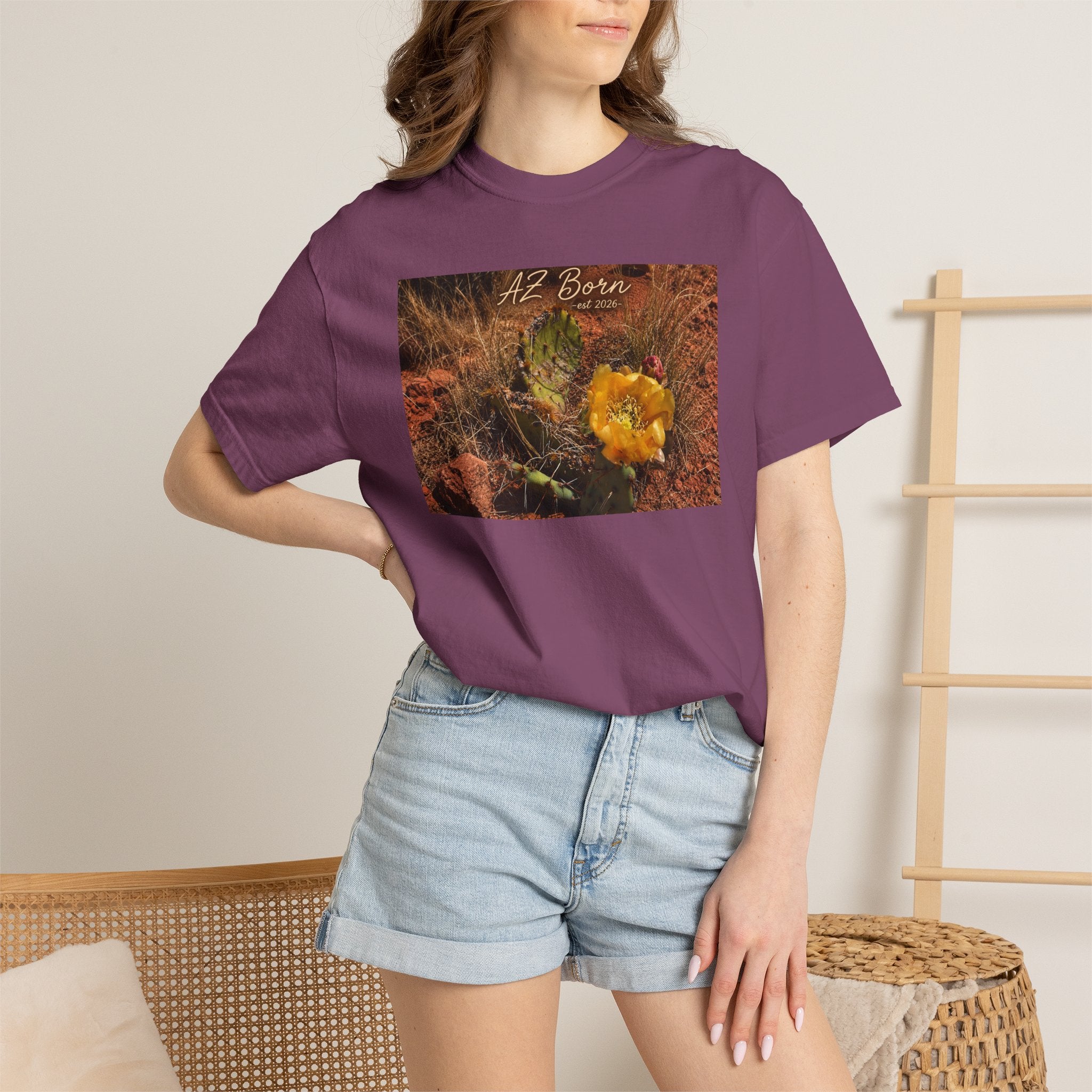 Cactus Bloom Tee — 'All Grown' Desert Floral Graphic T-Shirt