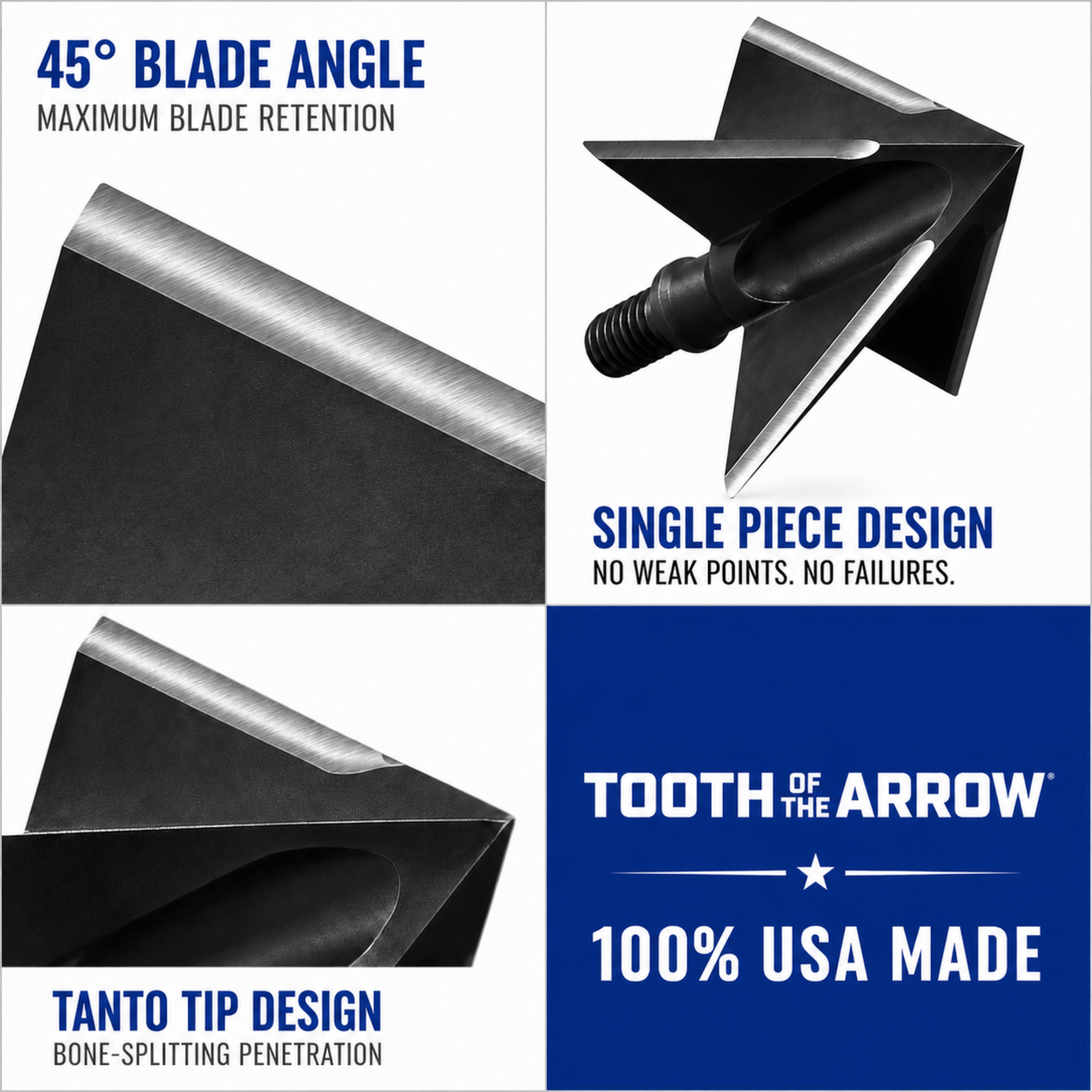 TOTA | 125 grain broadhead | 1-inch solid | fixed blade